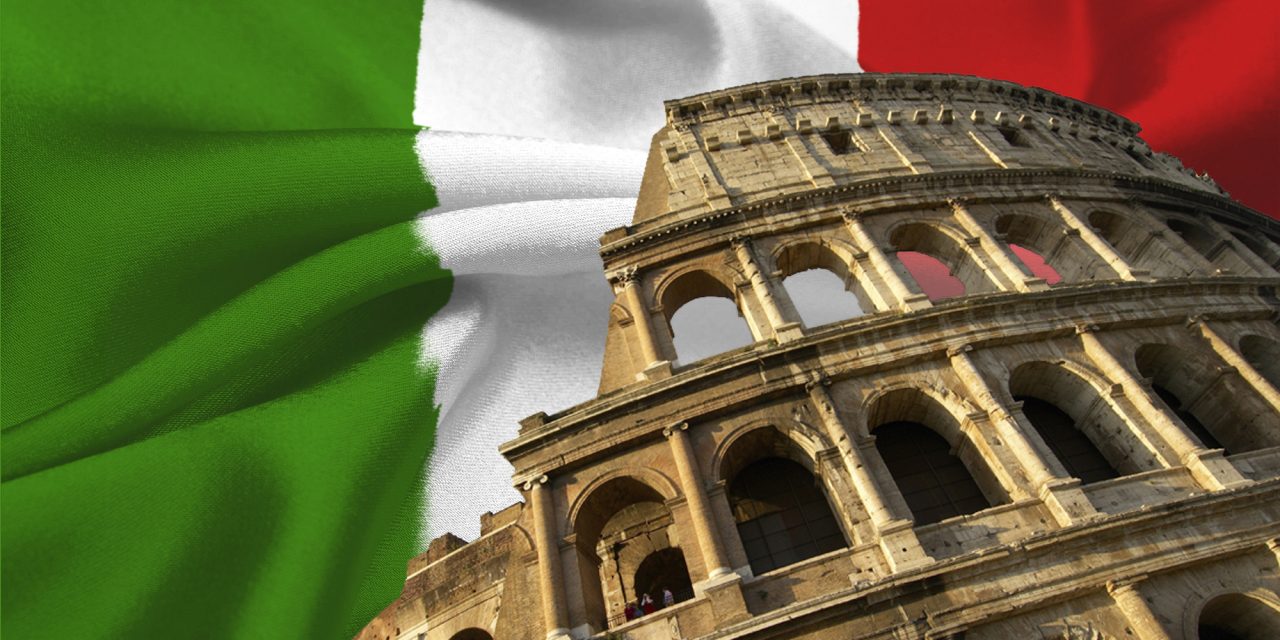 Eine Landkarte Italien für die Reise